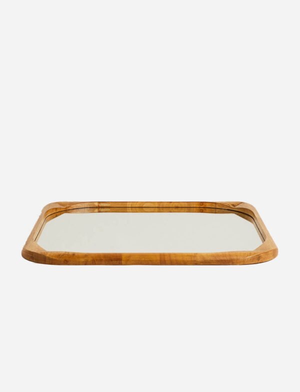 Square Wood Mirror