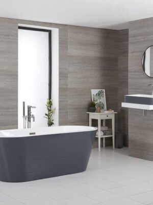 Stone Grey Oval Bath